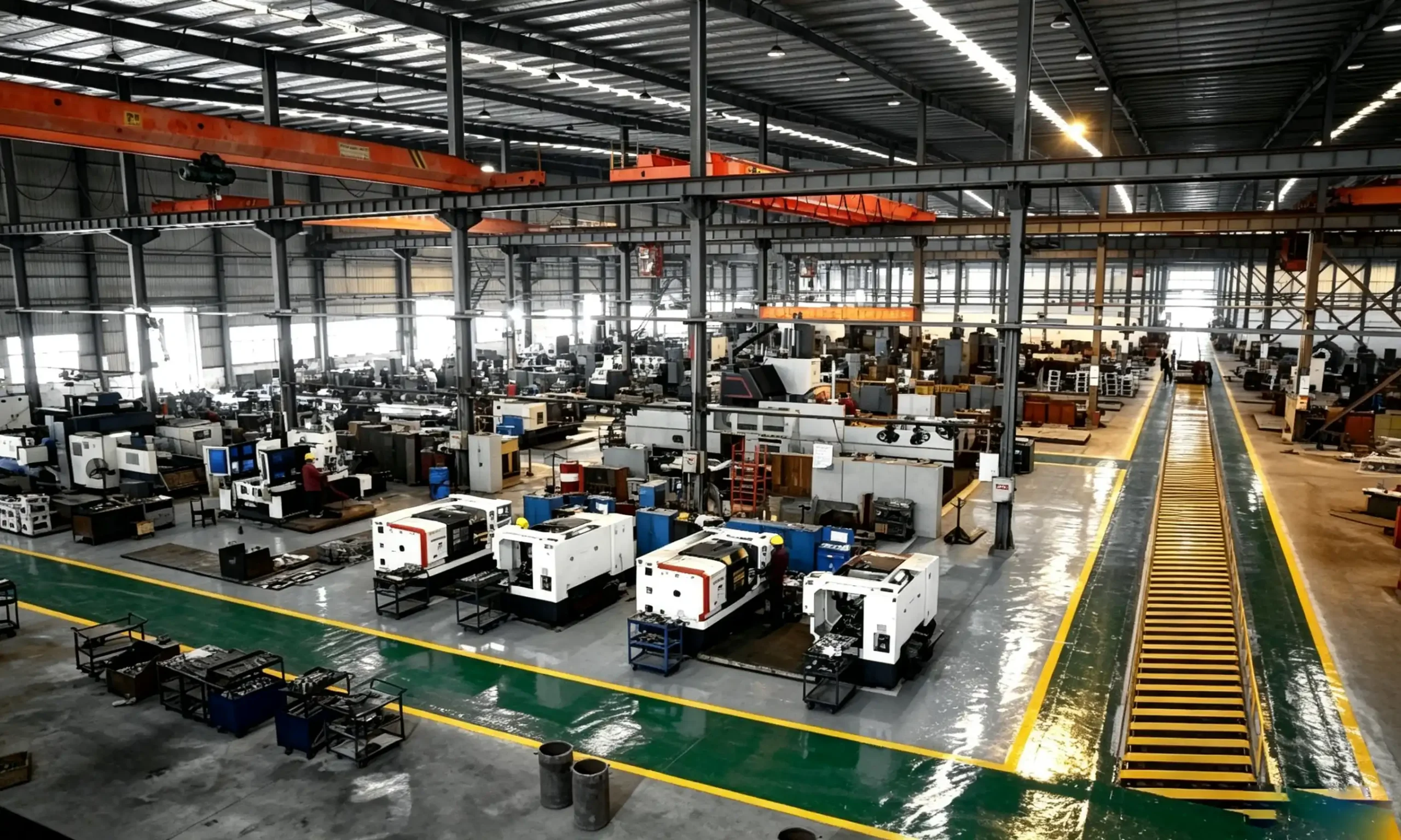 Main Aisle Area of  the Machining Plant